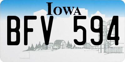 IA license plate BFV594
