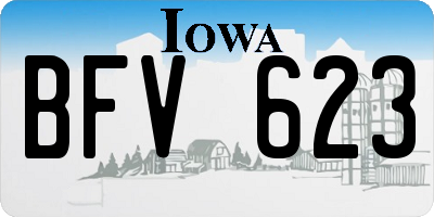 IA license plate BFV623