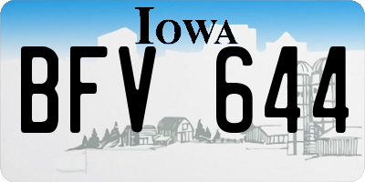IA license plate BFV644