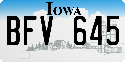 IA license plate BFV645