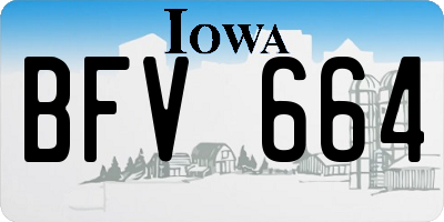IA license plate BFV664