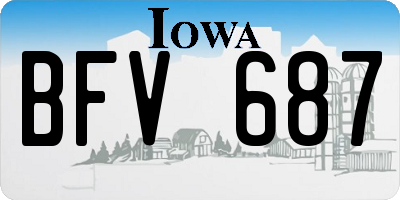 IA license plate BFV687