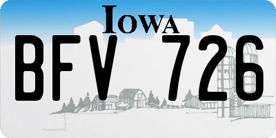 IA license plate BFV726