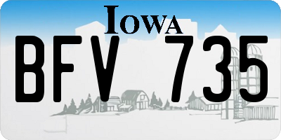 IA license plate BFV735