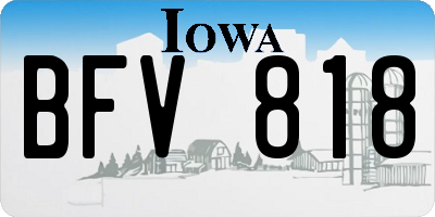 IA license plate BFV818