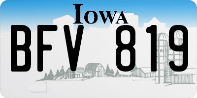 IA license plate BFV819