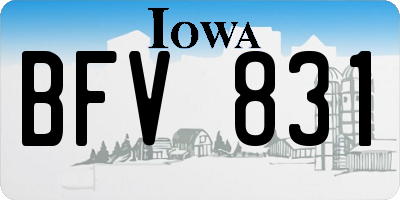 IA license plate BFV831