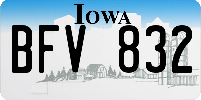 IA license plate BFV832