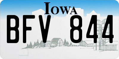 IA license plate BFV844