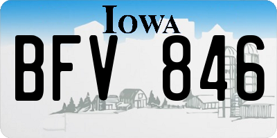 IA license plate BFV846