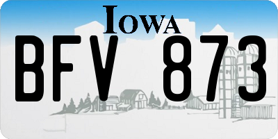 IA license plate BFV873