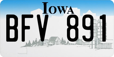 IA license plate BFV891