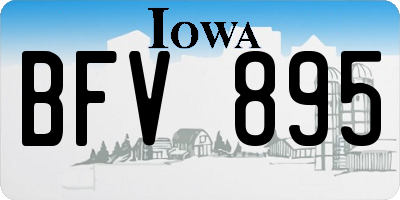 IA license plate BFV895