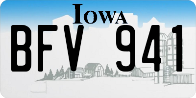 IA license plate BFV941