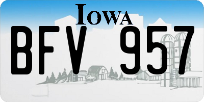 IA license plate BFV957