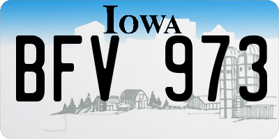IA license plate BFV973