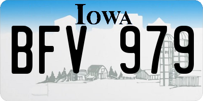 IA license plate BFV979