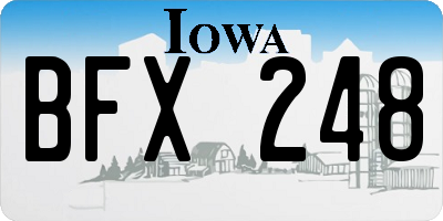 IA license plate BFX248