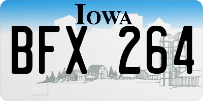 IA license plate BFX264