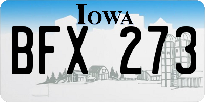 IA license plate BFX273