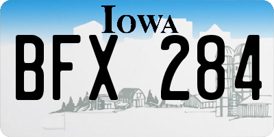 IA license plate BFX284