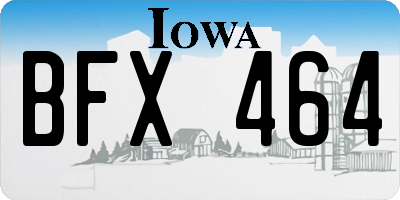 IA license plate BFX464