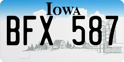 IA license plate BFX587