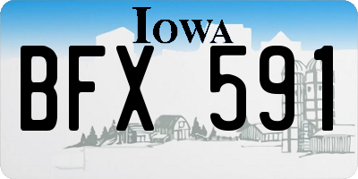 IA license plate BFX591