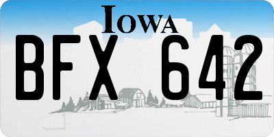 IA license plate BFX642