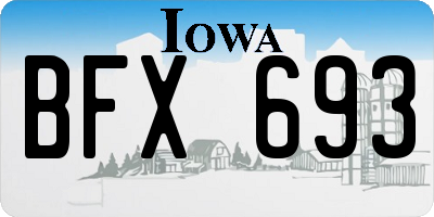 IA license plate BFX693