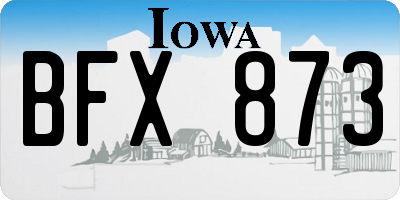 IA license plate BFX873