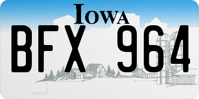 IA license plate BFX964