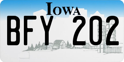 IA license plate BFY202