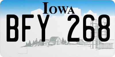 IA license plate BFY268