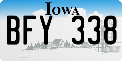 IA license plate BFY338