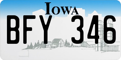 IA license plate BFY346