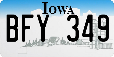 IA license plate BFY349
