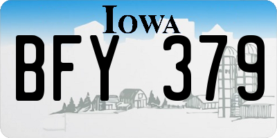 IA license plate BFY379