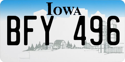 IA license plate BFY496