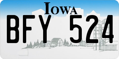 IA license plate BFY524