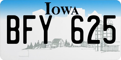 IA license plate BFY625