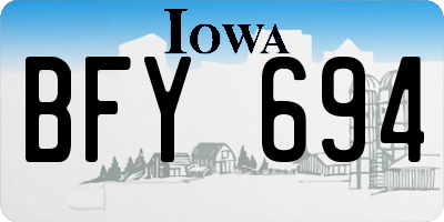 IA license plate BFY694