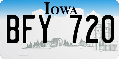 IA license plate BFY720