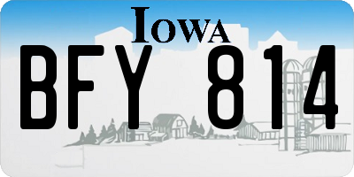 IA license plate BFY814