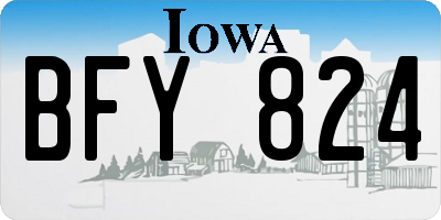 IA license plate BFY824