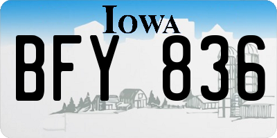 IA license plate BFY836