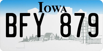 IA license plate BFY879