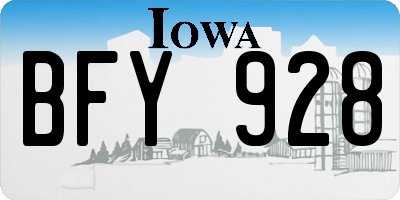 IA license plate BFY928