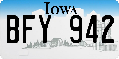 IA license plate BFY942