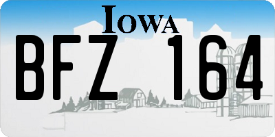 IA license plate BFZ164